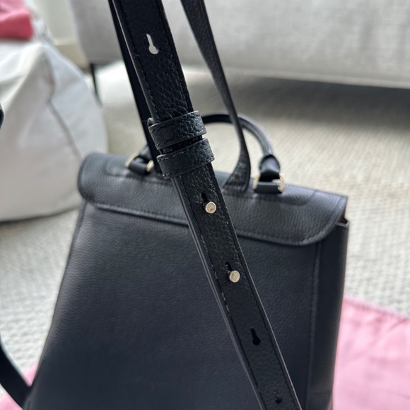 Black leather backpack - Picture 5 of 9